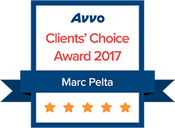 Avvo Clients | Choice Award 2017 | Marc Pelta | 5star