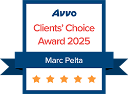 Avvo Clients | Choice Award 2025 | Marc Pelta | 5star